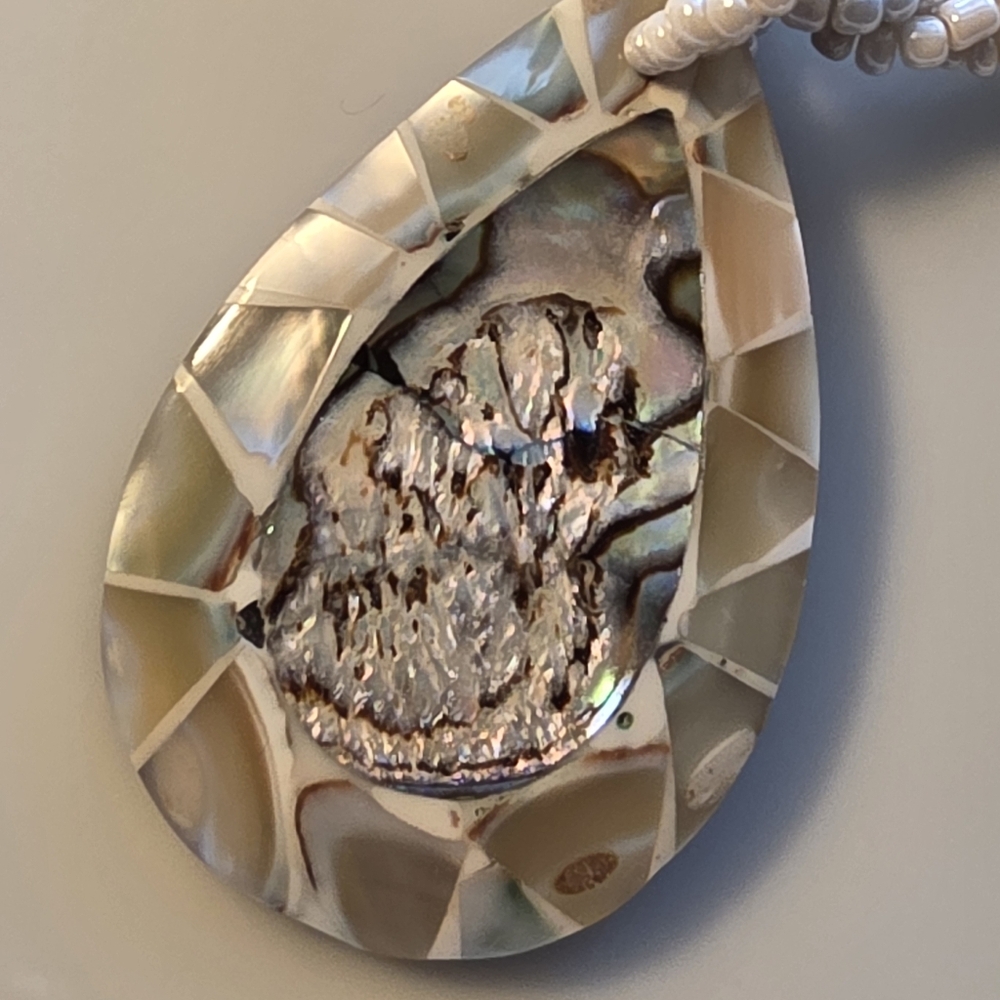 Boho Beach Statement Abalone Shell Style Neklace … - image 5